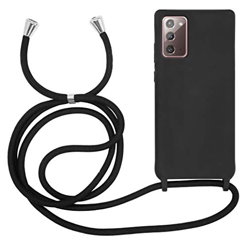 MyGadget Handykette für Samsung Galaxy Note 20 TPU Hülle mit Band - Handyhülle mit Handyband zum Umhängen Kordel Schnur Case Schutzhülle - Schwarz von MyGadget