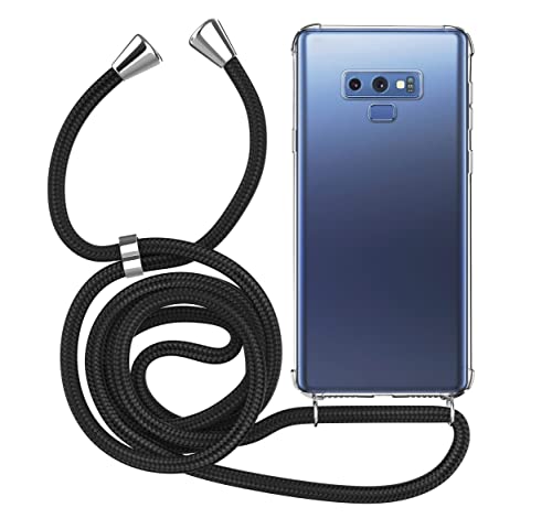 MyGadget Handykette für Samsung Galaxy Note 9 TPU Hülle mit Band - Handyhülle mit Handyband zum Umhängen Kordel Schnur Case Schutzhülle - Schwarz von MyGadget