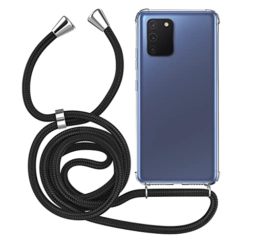 MyGadget Handykette für Samsung Galaxy S10 Lite TPU Hülle mit Band - Handyhülle mit Handyband zum Umhängen Kordel Schnur Case Schutzhülle - Schwarz von MyGadget