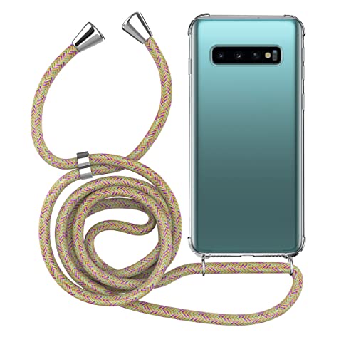 MyGadget Handykette für Samsung Galaxy S10 - [ TPU Hülle mit verstellbaren Band ] - Handyhülle mit Handyband zum Umhängen Kordel Case Schutzhülle - Muster Bunt von MyGadget