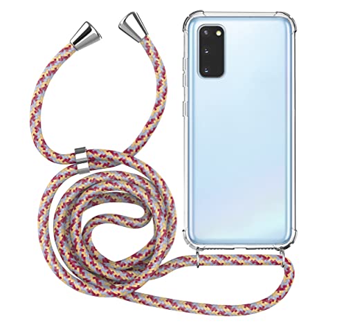 MyGadget Handykette für Samsung Galaxy S20 FE - [ TPU Hülle mit verstellbaren Band ] - Handyhülle mit Handyband zum Umhängen Kordel Schnur Case Schutzhülle Pink Muster von MyGadget
