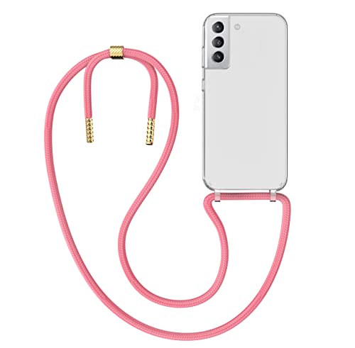 MyGadget Handykette für Samsung Galaxy S21 FE Hülle mit Band - Handyhülle mit Handyband zum Umhängen Kordel Schnur Case Schutzhülle - Rosa von MyGadget