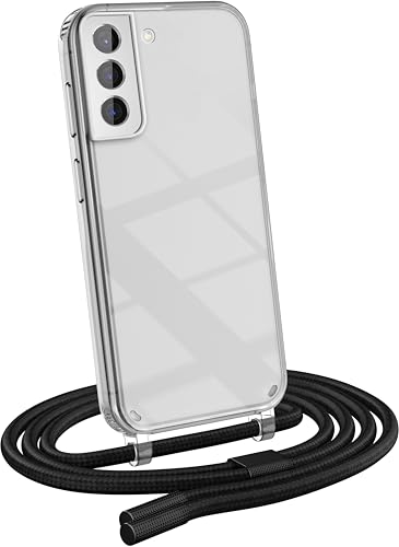 MyGadget Handykette für Samsung Galaxy S21 Plus - [ Hülle mit Band abnehmbar & verstellbar ] - Handyhülle mit Handyband zum Umhängen Schnur Case Schutzhülle - Schwarz von MyGadget