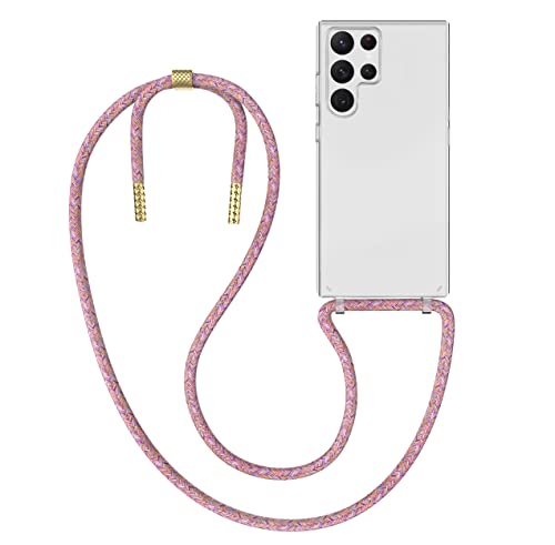MyGadget Handykette für Samsung Galaxy S22 Ultra - [ Hülle mit Band abnehmbar & verstellbar ] - Handyhülle mit Handyband zum Umhängen Schnur Case Schutzhülle - Bunt von MyGadget
