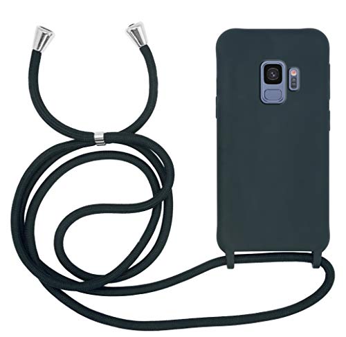 MyGadget Handykette für Samsung Galaxy S9 - [ Hülle mit verstellbaren Band ] - TPU Handyhülle mit Handyband zum Umhängen - Kordel Schnur Case Schutzhülle - Dunkel Grün von MyGadget