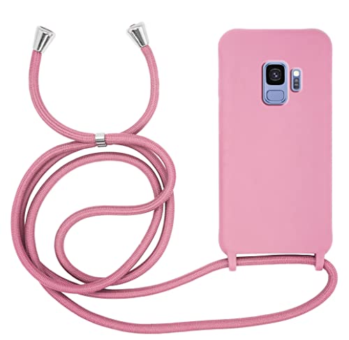 MyGadget Handykette für Samsung Galaxy S9 TPU Hülle mit Band - Handyhülle mit Handyband zum Umhängen Kordel Schnur Case Schutzhülle - Rosa von MyGadget