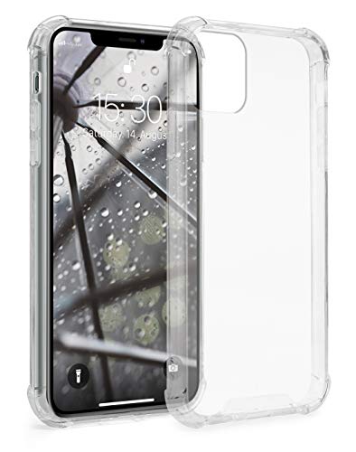 MyGadget Hardcase Hülle mit Silikonrand & Eckenschutz für Apple iPhone 11 Pro - TPU Case Handyhülle robuster Schutz Schutzhülle - Gelbfest Transparent von MyGadget