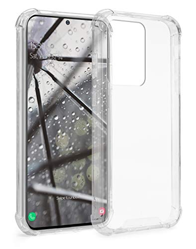 MyGadget Hardcase Hülle mit Silikonrand & Eckenschutz für Samsung Galaxy S20 Ultra - TPU Case Handyhülle robuster Schutz Schutzhülle - Transparent von MyGadget