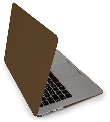 MyGadget Hülle Hard Case [Gummiert] - für Apple MacBook Air 13" (ab Mitte 2011) A1466 | A1369 - Schutzhülle Hartschalen Tasche Plastik Cover in Braun von MyGadget