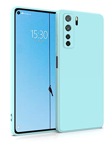 MyGadget Hülle für Huawei P40 Lite 5G - robuste Silikon Schutzhülle TPU Case Slim Silikonhülle - Back Cover Kratzfest Handyhülle - Matt Hellblau von MyGadget