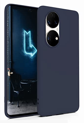 MyGadget Hülle für Huawei P50 Pro - robuste Silikon Schutzhülle - TPU Case Slim - Silikonhülle Back Cover - Ultra Kratzfest Handyhülle matt - Blau von MyGadget