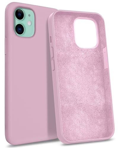 MyGadget Hülle kompatibel mit iPhone 11 - Gummierte Handyhülle - [ 3 Layer Struktur ] Schutzhülle mit Soft Inlay & Hardcase Cover außen - Rosa von MyGadget
