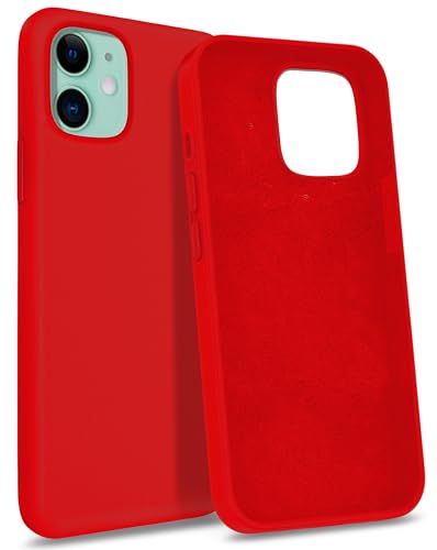 MyGadget Hülle kompatibel mit iPhone 11 - Gummierte Handyhülle - [ 3 Layer Struktur ] Schutzhülle mit Soft Inlay & Hardcase Cover außen - Rot von MyGadget