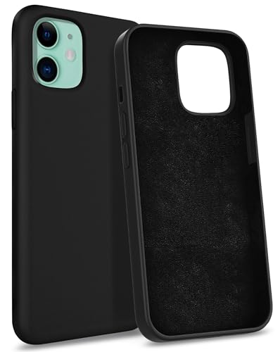 MyGadget Hülle kompatibel mit iPhone 11 - Gummierte Handyhülle - [ 3 Layer Struktur ] Schutzhülle mit Soft Inlay & Hardcase Cover außen - Schwarz von MyGadget
