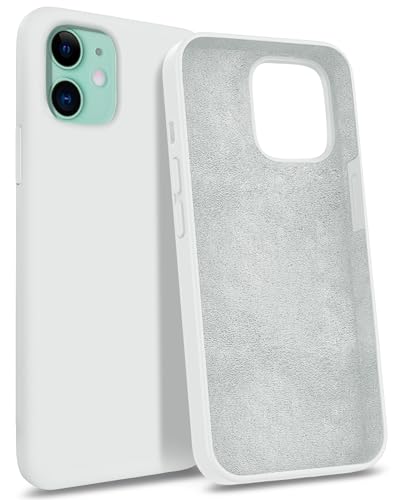 MyGadget Hülle kompatibel mit iPhone 11 - Gummierte Handyhülle - [ 3 Layer Struktur ] Schutzhülle mit Soft Inlay & Hardcase Cover außen - Weiß von MyGadget