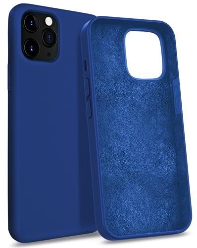 MyGadget Hülle kompatibel mit iPhone 11 Pro - Gummierte Handyhülle - [ 3 Layer Struktur ] Schutzhülle mit Soft Inlay & Hardcase Cover außen - Dunkelblau von MyGadget