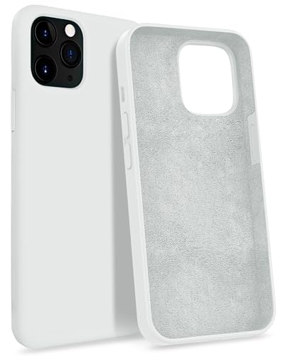 MyGadget Hülle kompatibel mit iPhone 11 Pro - Gummierte Handyhülle - [ 3 Layer Struktur ] Schutzhülle mit Soft Inlay & Hardcase Cover außen - Weiß von MyGadget