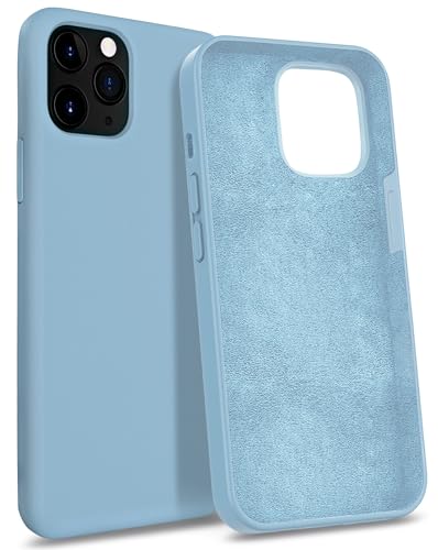 MyGadget Hülle kompatibel mit iPhone 11 Pro Max - Gummierte Handyhülle - [ 3 Layer Struktur ] Schutzhülle mit Soft Inlay & Hardcase Cover außen - Baby Blue von MyGadget