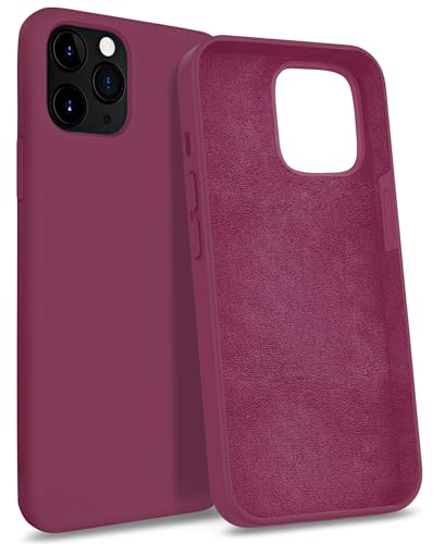 MyGadget Hülle kompatibel mit iPhone 11 Pro Max - Gummierte Handyhülle - [ 3 Layer Struktur ] Schutzhülle mit Soft Inlay & Hardcase Cover außen - Bordeaux von MyGadget