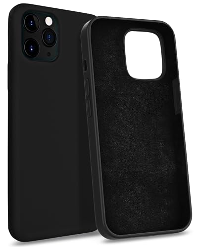 MyGadget Hülle kompatibel mit iPhone 11 Pro Max - Gummierte Handyhülle - [ 3 Layer Struktur ] Schutzhülle mit Soft Inlay & Hardcase Cover außen - Schwarz von MyGadget