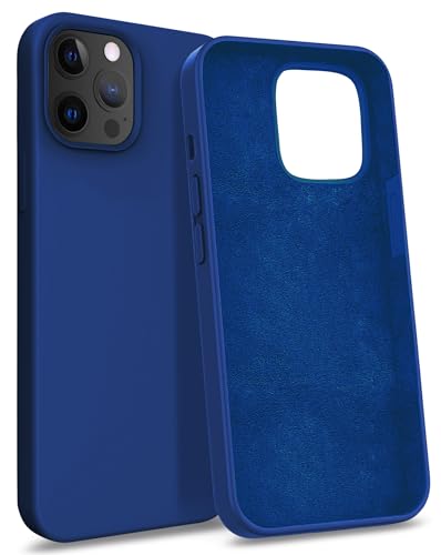 MyGadget Hülle kompatibel mit iPhone 12 | 12 Pro - Gummierte Handyhülle - [ 3 Layer Struktur ] Schutzhülle mit Soft Inlay & Hardcase Cover außen - Dunkelblau von MyGadget