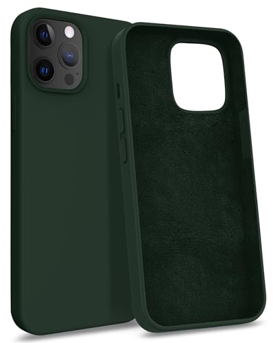 MyGadget Hülle kompatibel mit iPhone 12 | 12 Pro - Gummierte Handyhülle - [ 3 Layer Struktur ] Schutzhülle mit Soft Inlay & Hardcase Cover außen - Olivgrün von MyGadget