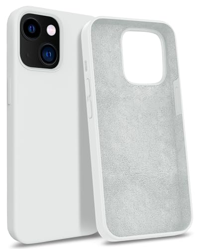 MyGadget Hülle kompatibel mit iPhone 13 - Gummierte Handyhülle - [ 3 Layer Struktur ] Schutzhülle mit Soft Inlay & Hardcase Cover außen - Weiß von MyGadget