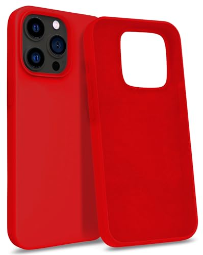 MyGadget Hülle kompatibel mit iPhone 13 Pro - Gummierte Handyhülle - [ 3 Layer Struktur ] Schutzhülle mit Soft Inlay & Hardcase Cover außen - Rot von MyGadget