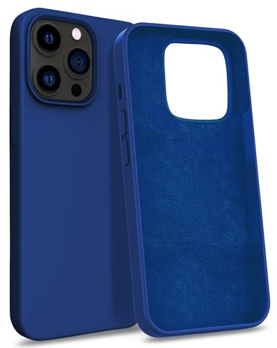MyGadget Hülle kompatibel mit iPhone 13 Pro Max - Gummierte Handyhülle - [ 3 Layer Struktur ] Schutzhülle mit Soft Inlay & Hardcase Cover außen - Dunkelblau von MyGadget