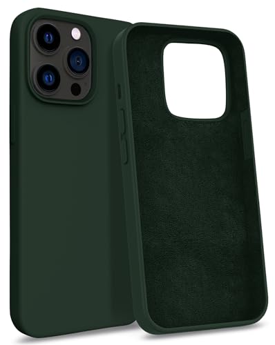 MyGadget Hülle kompatibel mit iPhone 13 Pro Max - Gummierte Handyhülle - [ 3 Layer Struktur ] Schutzhülle mit Soft Inlay & Hardcase Cover außen - Olivgrün von MyGadget