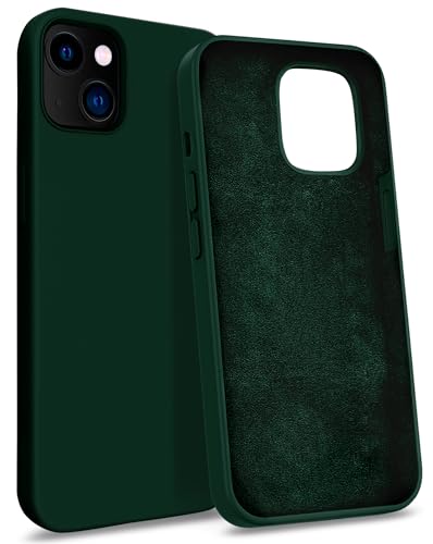 MyGadget Hülle kompatibel mit Apple iPhone 14 - Gummierte Handyhülle - 3 Layer Struktur Schutzhülle mit Soft Inlay & Hardcase Cover außen - Olivgrün von MyGadget