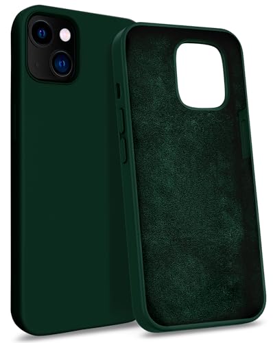MyGadget Hülle kompatibel mit iPhone 14 - Gummierte Handyhülle - [ 3 Layer Struktur ] Schutzhülle mit Soft Inlay & Hardcase Cover außen - Olivgrün von MyGadget