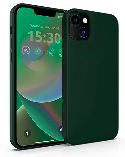 MyGadget Hülle kompatibel mit Apple iPhone 14 Plus - Gummierte Handyhülle - 3 Layer Struktur Schutzhülle mit Soft Inlay & Hardcase Cover außen - Olivgrün von MyGadget