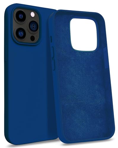 MyGadget Hülle kompatibel mit iPhone 14 Pro - Gummierte Handyhülle - [ 3 Layer Struktur ] Schutzhülle mit Soft Inlay & Hardcase Cover außen - Dunkelblau von MyGadget