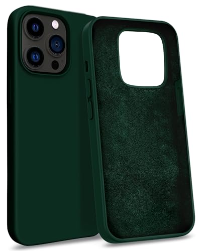 MyGadget Hülle kompatibel mit Apple iPhone 14 Pro - Gummierte Handyhülle - 3 Layer Struktur Schutzhülle mit Soft Inlay & Hardcase Cover außen - Olivgrün von MyGadget