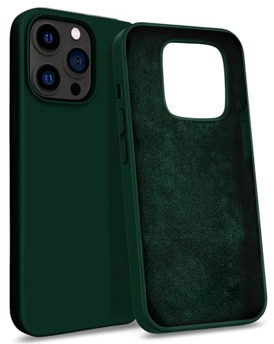 MyGadget Hülle kompatibel mit iPhone 14 Pro Max - Gummierte Handyhülle - [ 3 Layer Struktur ] Schutzhülle mit Soft Inlay & Hardcase Cover außen - Olivgrün von MyGadget
