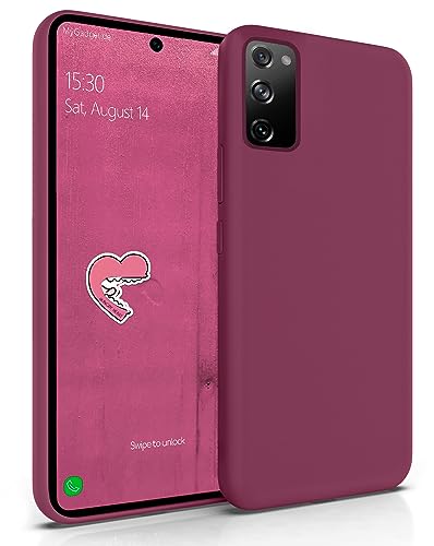 MyGadget Hülle kompatibel mit Samsung Galaxy S20 - Gummierte Handyhülle - 3 Layer Struktur Schutzhülle mit Soft Inlay & Hardcase Cover außen Bordeaux von MyGadget