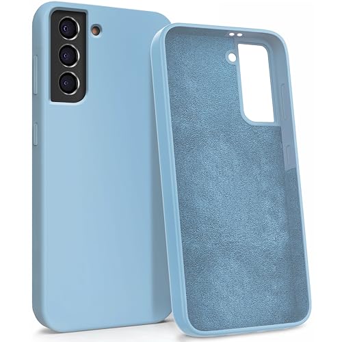 MyGadget Hülle kompatibel mit Samsung Galaxy S21 - Gummierte Handyhülle - 3 Layer Struktur Schutzhülle mit Soft Inlay & Hardcase Cover außen Baby Blue von MyGadget