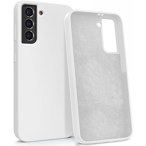 MyGadget Hülle für Samsung Galaxy S21 - Gummierte Handyhülle - [ 3 Layer Struktur ] Schutzhülle mit Soft Inlay & Hardcase Cover außen Weiß von MyGadget