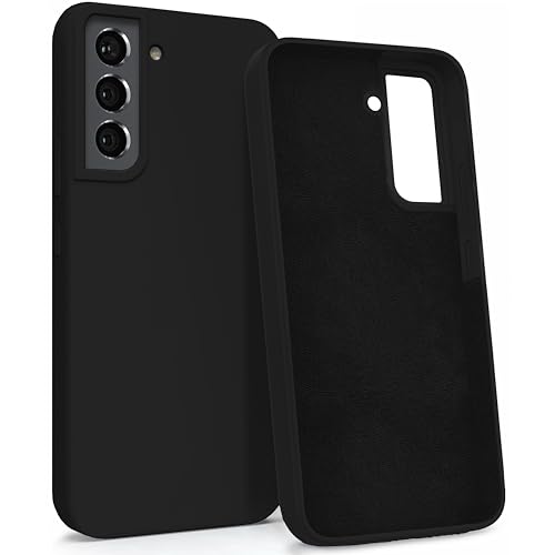 MyGadget Hülle für Samsung Galaxy S22 - Gummierte Handyhülle - [ 3 Layer Struktur ] Schutzhülle mit Soft Inlay & Hardcase Cover außen Schwarz von MyGadget