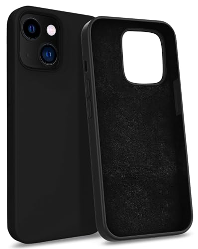 MyGadget Hülle kompatibel mit iPhone 13 Mini - Gummierte Handyhülle - [ 3 Layer Struktur ] Schutzhülle mit Soft Inlay & Hardcase Cover außen - Schwarz von MyGadget