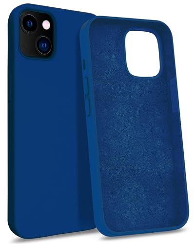 MyGadget Hülle kompatibel mit iPhone 14 Plus - Gummierte Handyhülle - [ 3 Layer Struktur ] Schutzhülle mit Soft Inlay & Hardcase Cover außen - Dunkelblau von MyGadget