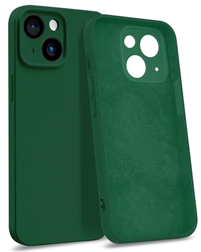 MyGadget Hülle kompatibel mit iPhone 15 Plus - [ 4-Layer-Struktur Schutzhülle ] - Gummierte Handyhülle mit Soft Inlay & Hardcase Cover außen - Olivgrün von MyGadget