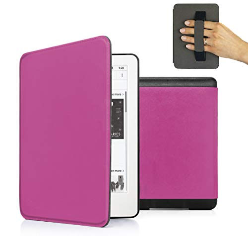 MyGadget Kunstleder Hülle für Amazon Kindle Paperwhite 10.Generation (Modell 2018 - PQ94WIF - 6 Zoll) mit Handschlaufe & Auto Sleep | Wake Funktion - Pink von MyGadget