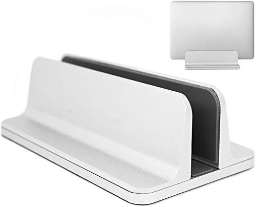 MyGadget Laptop Ständer Aluminium [Hochkant] - Verstellbare Stand Halterung für Notebooks wie z.B. Apple MacBook Air | Pro, Google Chromebook - Silber von MyGadget