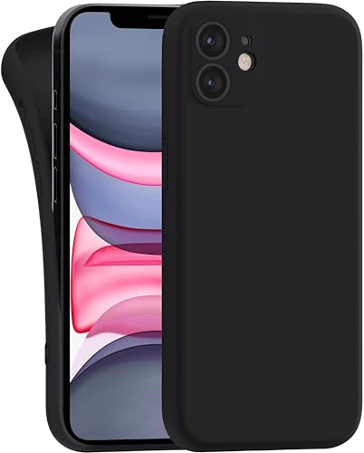 MyGadget Silikon Hülle Kompatibel mit Apple iPhone 11 - robuste Schutzhülle TPU Case Slim Silikonhülle - Back Cover Kratzfest Handyhülle - Matt Schwarz von MyGadget