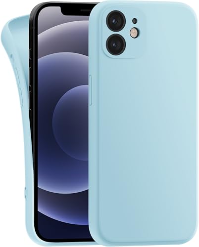 MyGadget Hülle Kompatibel mit iPhone 12 Mini - robuste Silikon Schutzhülle TPU Case Slim Silikonhülle - Back Cover Kratzfest Handyhülle - Matt Hellblau von MyGadget