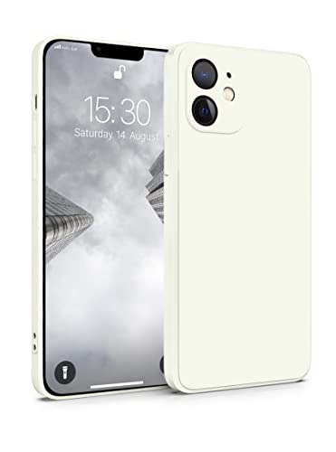 MyGadget Silikon Hülle Kompatibel mit Apple iPhone 12 Mini - robuste Schutzhülle TPU Case Slim Silikonhülle - Back Cover Kratzfest Handyhülle - Matt Weiß von MyGadget