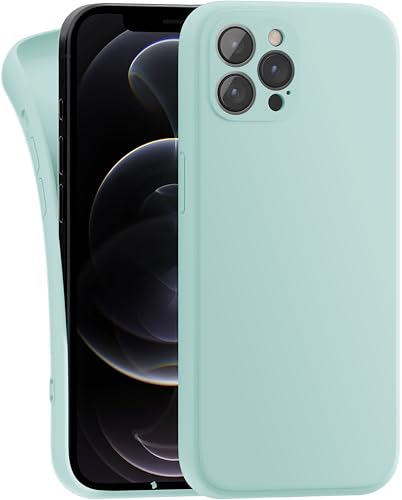 MyGadget Silikon Hülle Kompatibel mit Apple iPhone 12 Pro Max - robuste Schutzhülle TPU Case Slim Silikonhülle - Back Cover Kratzfest Handyhülle - Matt Mint von MyGadget