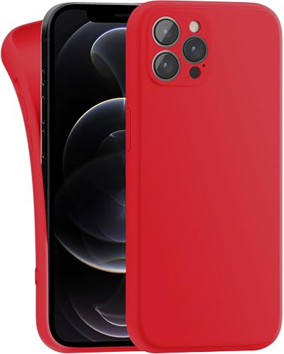 MyGadget Hülle Kompatibel mit iPhone 12 Pro Max - robuste Silikon Schutzhülle TPU Case Slim Silikonhülle - Back Cover Kratzfest Handyhülle - Matt Rot von MyGadget
